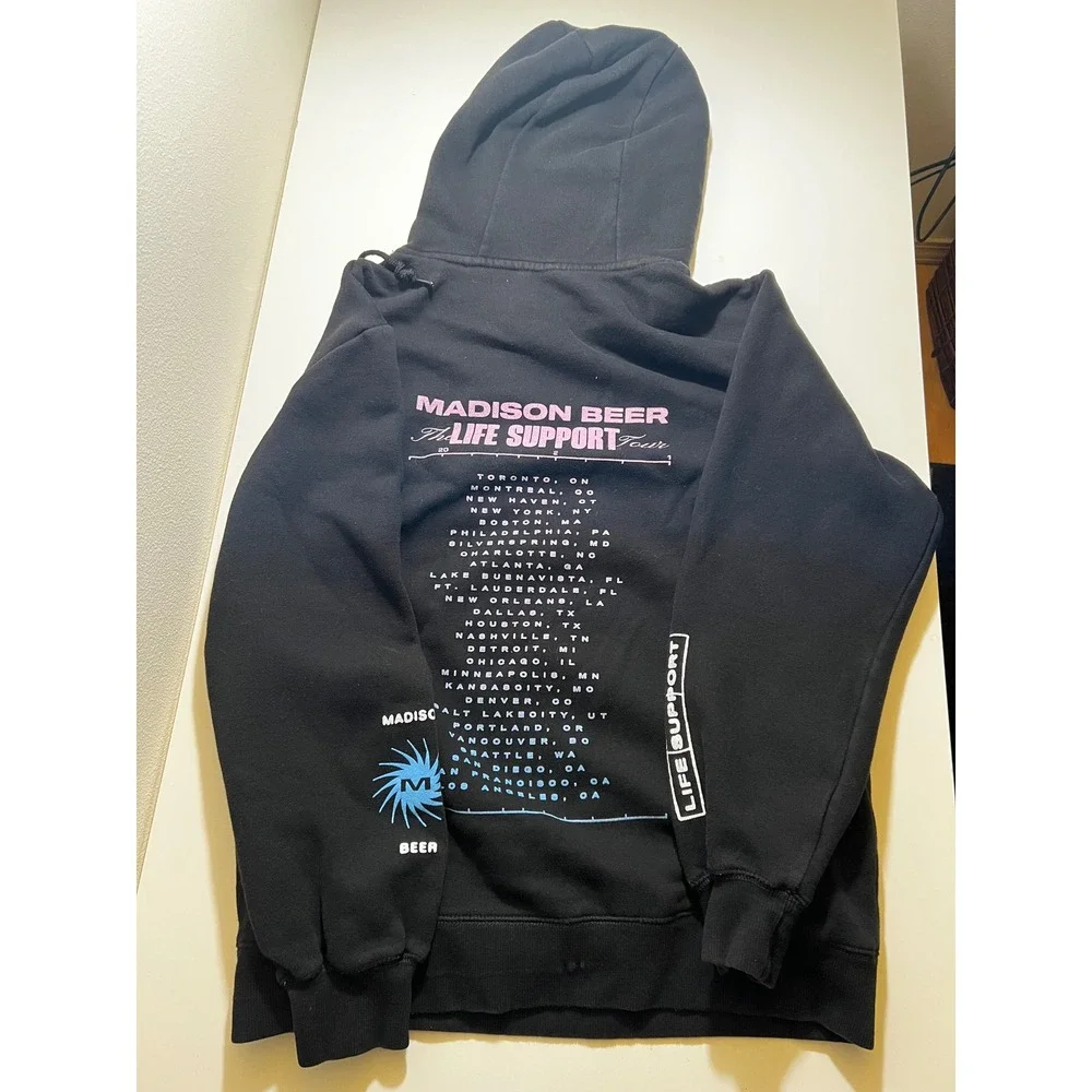 Madison Beer Hoodie Medium Black Life Support Tour Silhouette Unisex Mens